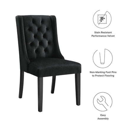 Modway EEI-5013 Baronet Performance Velvet Dining Chairs Set of 2 Modway