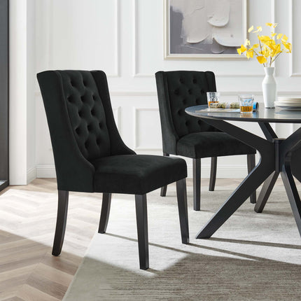 Modway EEI-5013 Baronet Performance Velvet Dining Chairs Set of 2 Modway