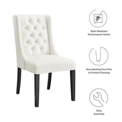 Modway EEI-5013 Baronet Performance Velvet Dining Chairs Set of 2 Modway
