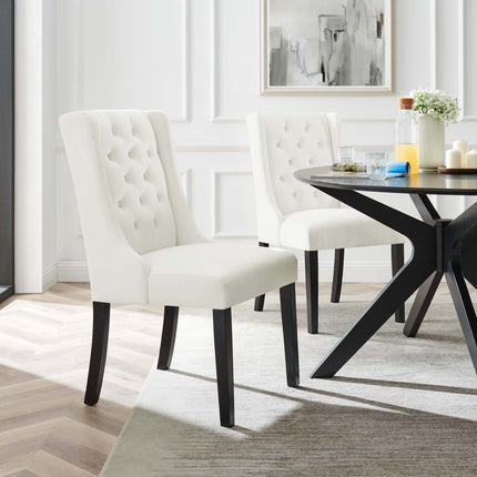 Modway EEI-5013 Baronet Performance Velvet Dining Chairs Set of 2 Modway