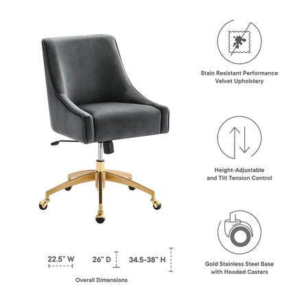 Modway EEI-5079 Discern Performance Velvet Office Chair Modway