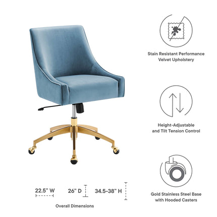 Modway EEI-5079 Discern Performance Velvet Office Chair Modway