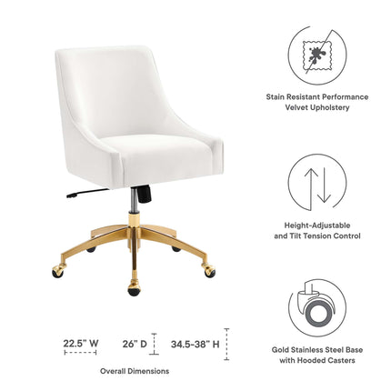 Modway EEI-5079 Discern Performance Velvet Office Chair Modway