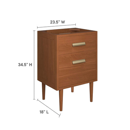 Modway EEI-5082 Cassia 24" Teak Wood Bathroom Vanity Cabinet (Sink Basin Not Included) Modway