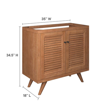 Modway EEI-5087 Birdie 36" Teak Wood Bathroom Vanity Cabinet (Sink Basin Not Included) Modway