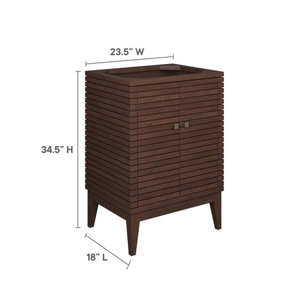 Modway EEI-5088 Ledger 24" Wood Bathroom Vanity Cabinet (Sink Basin Not Included) Modway