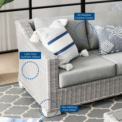 Modway EEI-5091 Conway 4-Piece Outdoor Patio Wicker Rattan Furniture Set Modway
