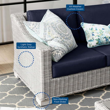 Modway EEI-5091 Conway 4-Piece Outdoor Patio Wicker Rattan Furniture Set Modway