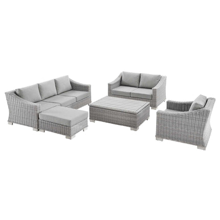 Modway EEI-5092 Conway 5-Piece Outdoor Patio Wicker Rattan Furniture Set Modway
