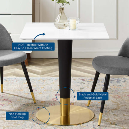 Modway EEI-5119 Zinque 28" Square Dining Table Modway