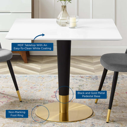 Modway EEI-5120 Zinque 36" Square Dining Table Modway