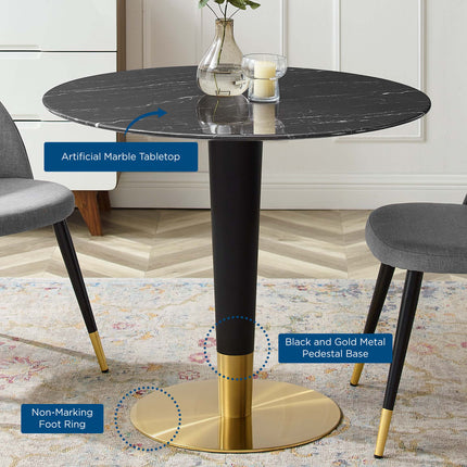 Modway EEI-5132 Zinque 36" Artificial Marble Dining Table Modway