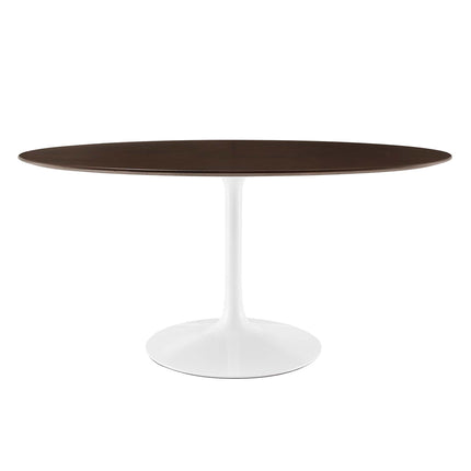 Modway EEI-5194 Lippa 60" Oval Cherry Walnut Wood Dining Table Modway