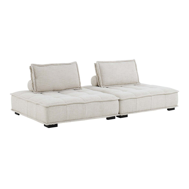 Modway EEI-5204 Saunter 2-Piece Tufted Fabric Fabric Loveseat Modway