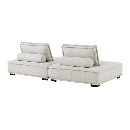 Modway EEI-5204 Saunter 2-Piece Tufted Fabric Fabric Loveseat Modway