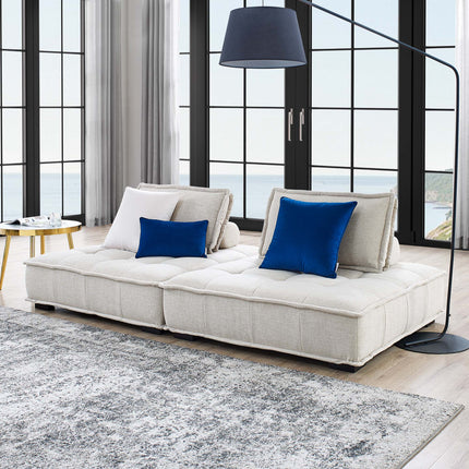 Modway EEI-5204 Saunter 2-Piece Tufted Fabric Fabric Loveseat Modway