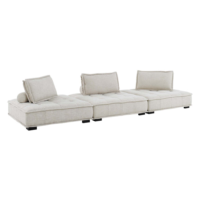 Modway EEI-5206 Saunter 3-Piece Tufted Fabric Fabric Sofa Modway
