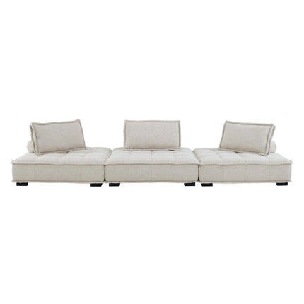 Modway EEI-5206 Saunter 3-Piece Tufted Fabric Fabric Sofa Modway