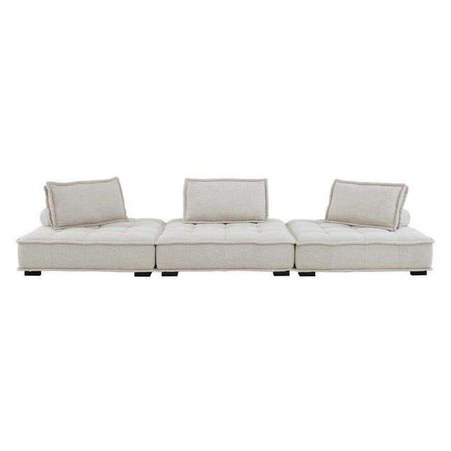 Modway EEI-5206 Saunter 3-Piece Tufted Fabric Fabric Sofa Modway