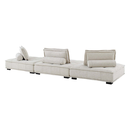 Modway EEI-5206 Saunter 3-Piece Tufted Fabric Fabric Sofa Modway