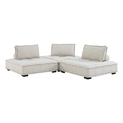 Modway EEI-5206 Saunter 3-Piece Tufted Fabric Fabric Sofa Modway