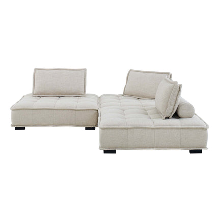 Modway EEI-5206 Saunter 3-Piece Tufted Fabric Fabric Sofa Modway