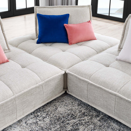 Modway EEI-5206 Saunter 3-Piece Tufted Fabric Fabric Sofa Modway