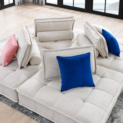 Modway EEI-5208 Saunter 4-Piece Tufted Fabric Fabric Sectional Sofa Modway