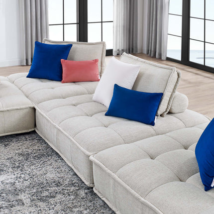 Modway EEI-5208 Saunter 4-Piece Tufted Fabric Fabric Sectional Sofa Modway