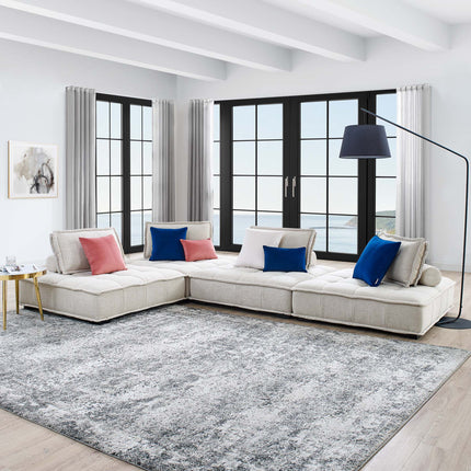 Modway EEI-5208 Saunter 4-Piece Tufted Fabric Fabric Sectional Sofa Modway