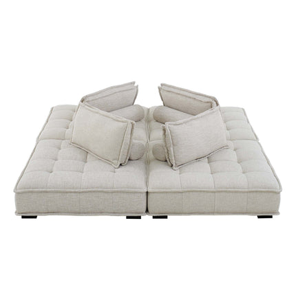 Modway EEI-5208 Saunter 4-Piece Tufted Fabric Fabric Sectional Sofa Modway