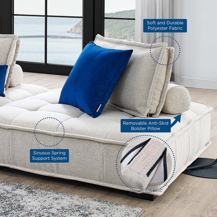 Modway EEI-5210 Saunter 5-Piece Tufted Fabric Fabric Sectional Sofa Modway