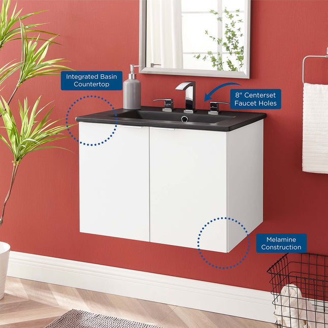Modway EEI-5370 Maybelle 24" Wall-Mount Bathroom Vanity Modway