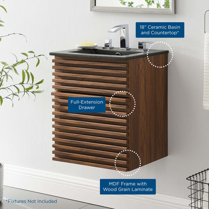 Modway EEI-5390 Render 18" Wall-Mount Bathroom Vanity Modway