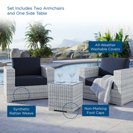 Modway EEI-5444 Convene 3-Piece Outdoor Patio Set Modway