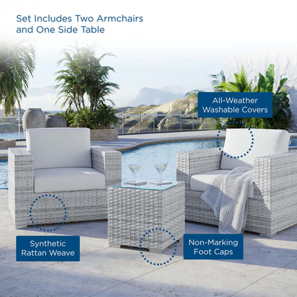 Modway EEI-5444 Convene 3-Piece Outdoor Patio Set Modway