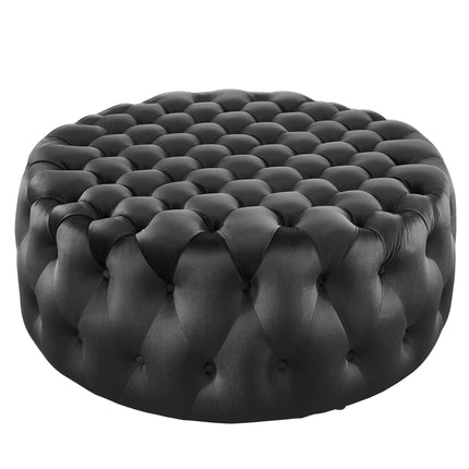 Modway EEI-5469 Amour Tufted Button Large Round Performance Velvet Ottoman Modway