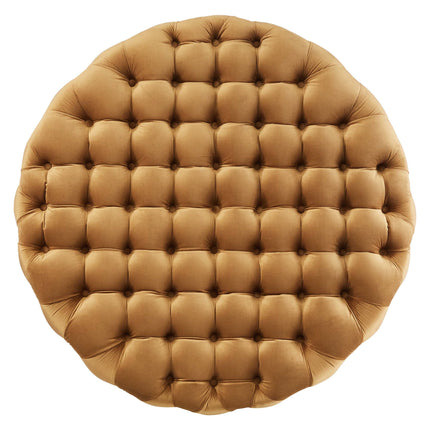 Modway EEI-5469 Amour Tufted Button Large Round Performance Velvet Ottoman Modway