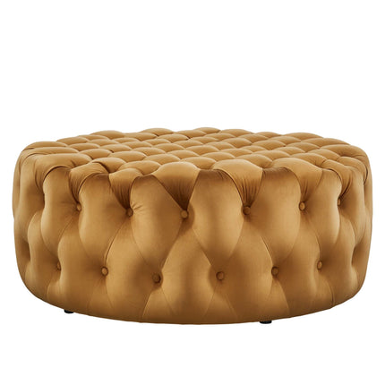 Modway EEI-5469 Amour Tufted Button Large Round Performance Velvet Ottoman Modway