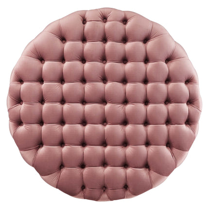 Modway EEI-5469 Amour Tufted Button Large Round Performance Velvet Ottoman Modway