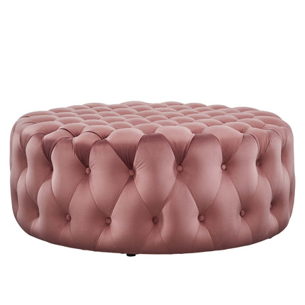 Modway EEI-5469 Amour Tufted Button Large Round Performance Velvet Ottoman Modway