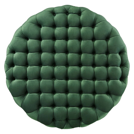 Modway EEI-5469 Amour Tufted Button Large Round Performance Velvet Ottoman Modway