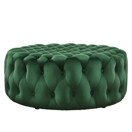 Modway EEI-5469 Amour Tufted Button Large Round Performance Velvet Ottoman Modway
