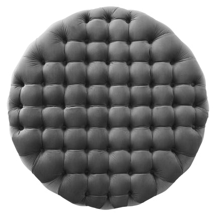 Modway EEI-5469 Amour Tufted Button Large Round Performance Velvet Ottoman Modway