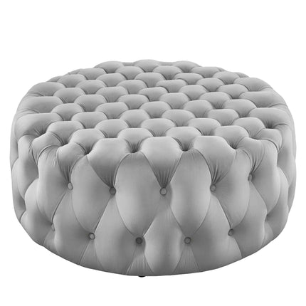 Modway EEI-5469 Amour Tufted Button Large Round Performance Velvet Ottoman Modway