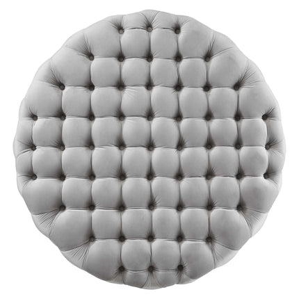 Modway EEI-5469 Amour Tufted Button Large Round Performance Velvet Ottoman Modway