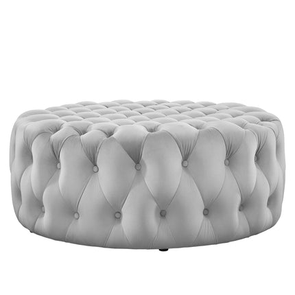 Modway EEI-5469 Amour Tufted Button Large Round Performance Velvet Ottoman Modway