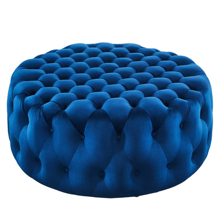 Modway EEI-5469 Amour Tufted Button Large Round Performance Velvet Ottoman Modway