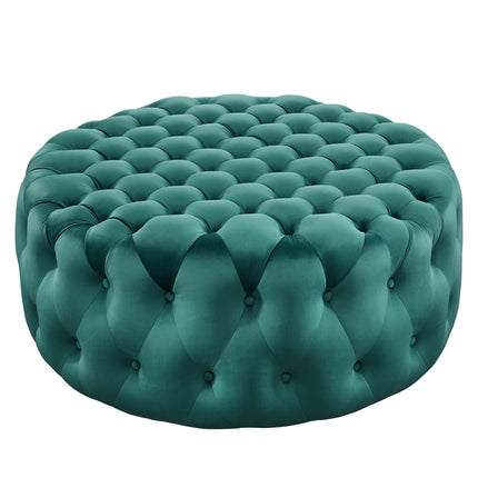 Modway EEI-5469 Amour Tufted Button Large Round Performance Velvet Ottoman Modway