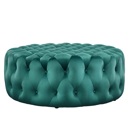 Modway EEI-5469 Amour Tufted Button Large Round Performance Velvet Ottoman Modway
